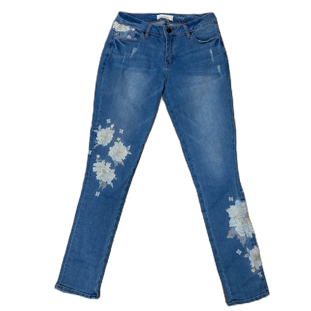 Sundance Embroidered Primrose Fit Jeans Sz 27 Boho Beachy Coastal Country